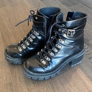 Jeffrey Campbell Czech combat boots black 9